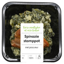Spinazie stamppot met procureur